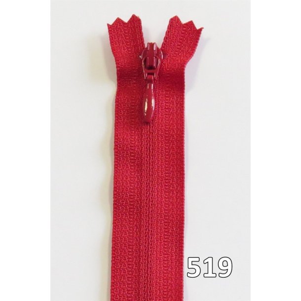 YKK kjolelynls, m/drbe, vendt spiral, ikke delbar 4 mm, 40 - 60 cm lang