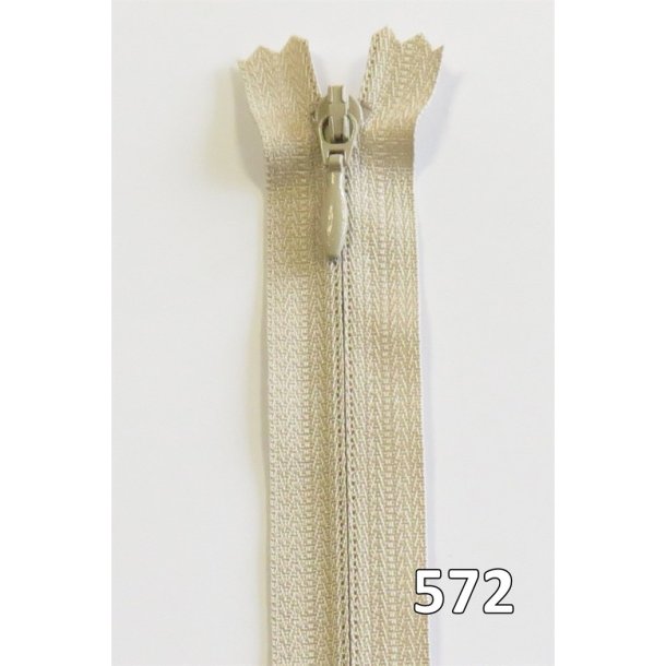 YKK kjolelynls, m/drbe, vendt spiral, ikke delbar 4 mm, 40 - 60 cm lang