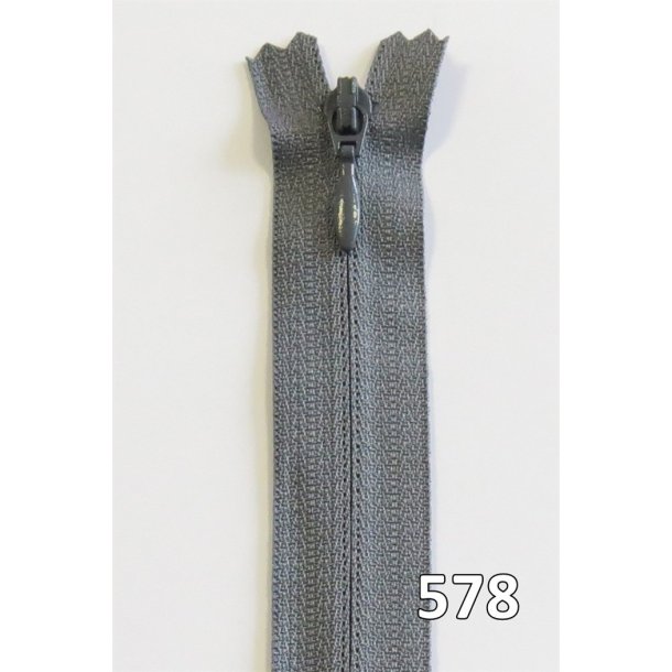 YKK kjolelynls, m/drbe, vendt spiral, ikke delbar 4 mm, 40 - 60 cm lang