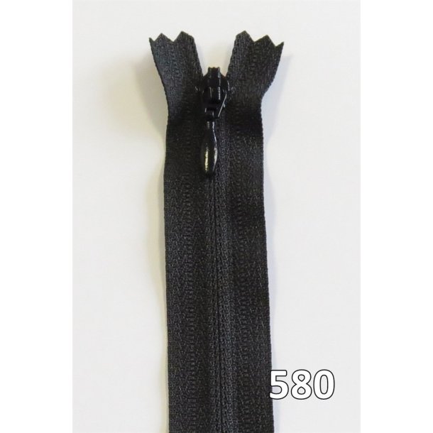 YKK kjolelynls, m/drbe, vendt spiral, ikke delbar 4 mm, 40 - 60 cm lang