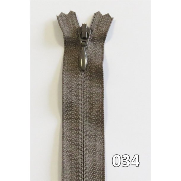 YKK kjolelynls, m/drbe, vendt spiral, ikke delbar 4 mm, 40 - 60 cm lang