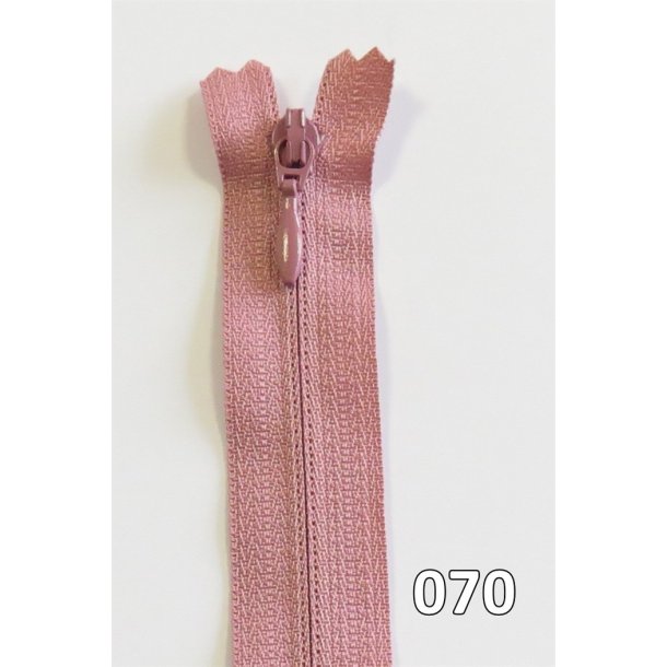 YKK kjolelynls, m/drbe, vendt spiral, ikke delbar 4 mm, 40 - 60 cm lang