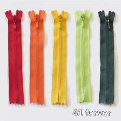 YKK kjolelynls, m/drbe, vendt spiral, ikke delbar 4 mm, 40 - 60 cm lang