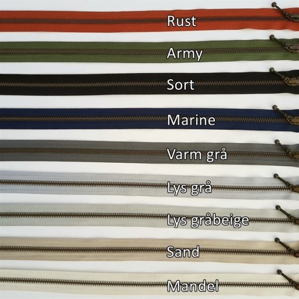 YKK Lynl�s til Zipper Jacket - 45 cm delbar lynl�s i 9 farver