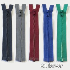 YKK lynl�s Vislon/Delrin, delbar, 6mm,  65 - 75 cm lang