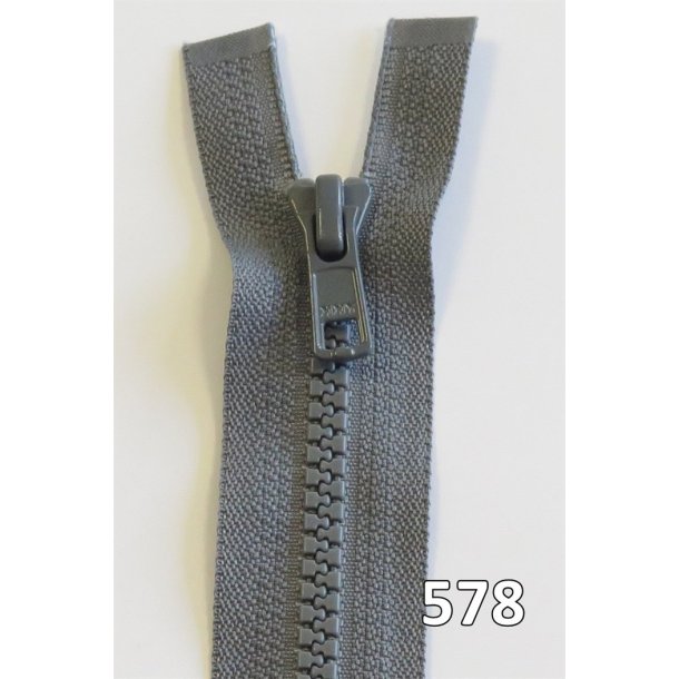 YKK lynl�s, Vislon/Delrin, delbar, 2-vejs, 6 mm 75 - 110 cm lang