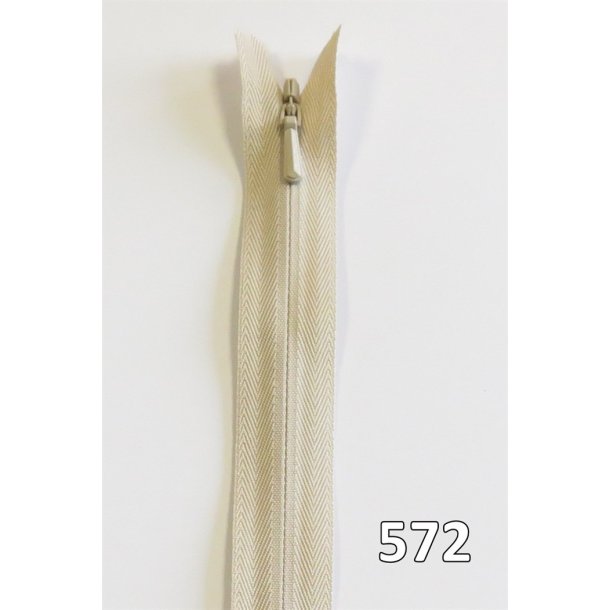 YKK usynlig lynl�s, spiral, ikke delbar 4 mm, 23 cm